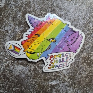 Sticker LGBT Pride Wolf 5 cm Décoration papeterie