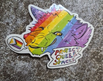 Pride Wolf LGBTQ Sticker 5cm Decor stationery