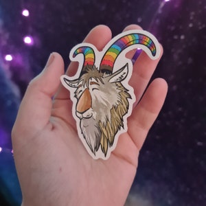 Pegatina Orgullo Cabra LGBTQ 5cm Papelería decorativa