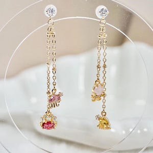 Unique Marine Life Stud Earrings, Colorful Zircon Marine Animals Cute Earrings, Crab Earring, Octopus Earring, Jellyfish Earring, Sea Animal