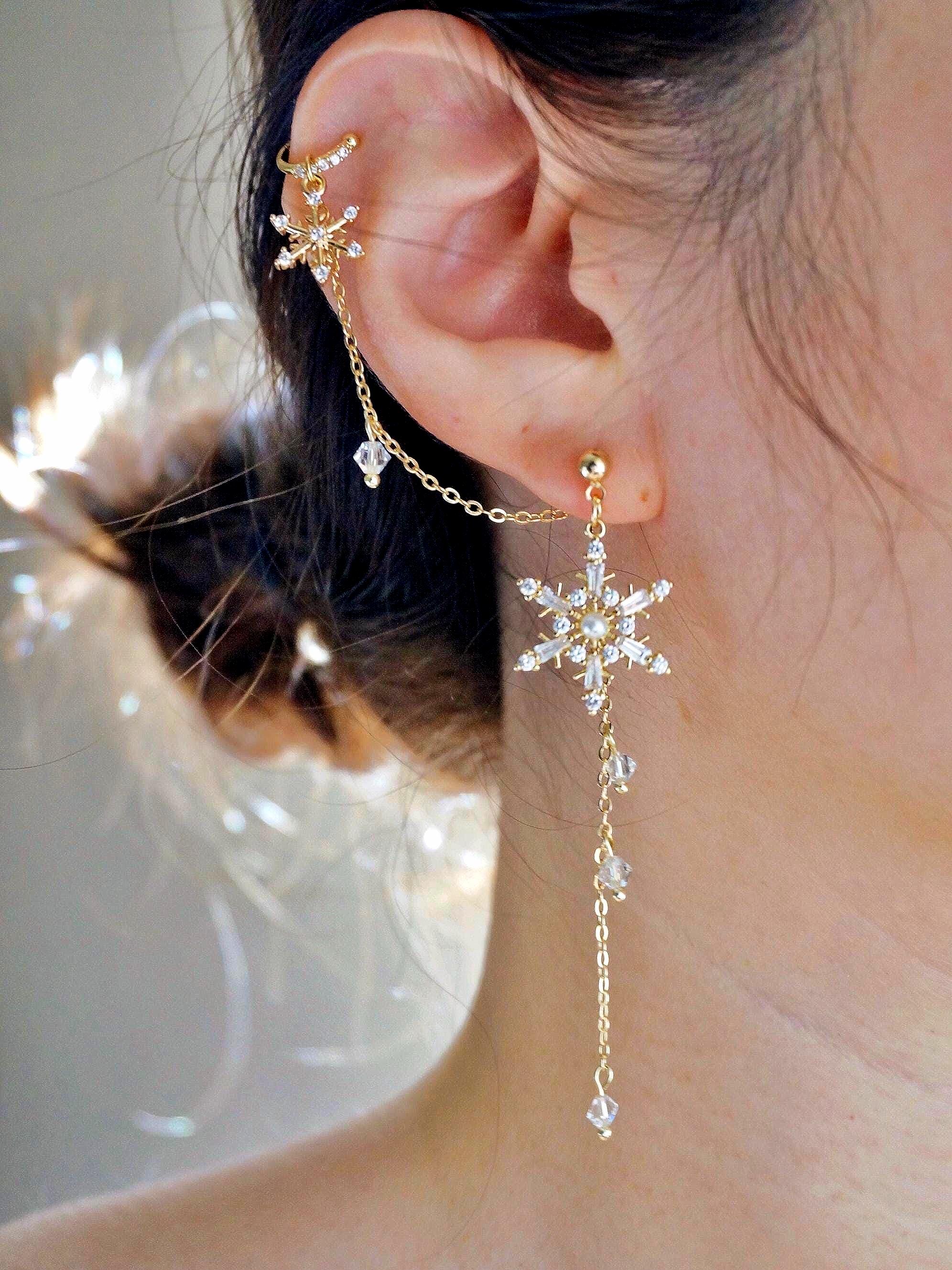 Italian 2.60 Ct. T.w. CZ Snowflake Drop Earrings In Sterling Silver | Ross Simons - Foto 11