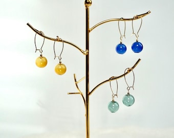 Glass Bubble Dangle Earring, Minimalist Bubble Earrings, Hollow Glass Ball, Colorful Glass Ball Earring, Clear Bubble Earring, Gift for Her5