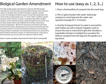 Biological Garden Amendment aerobic compost fertilizer with Worms & Castings