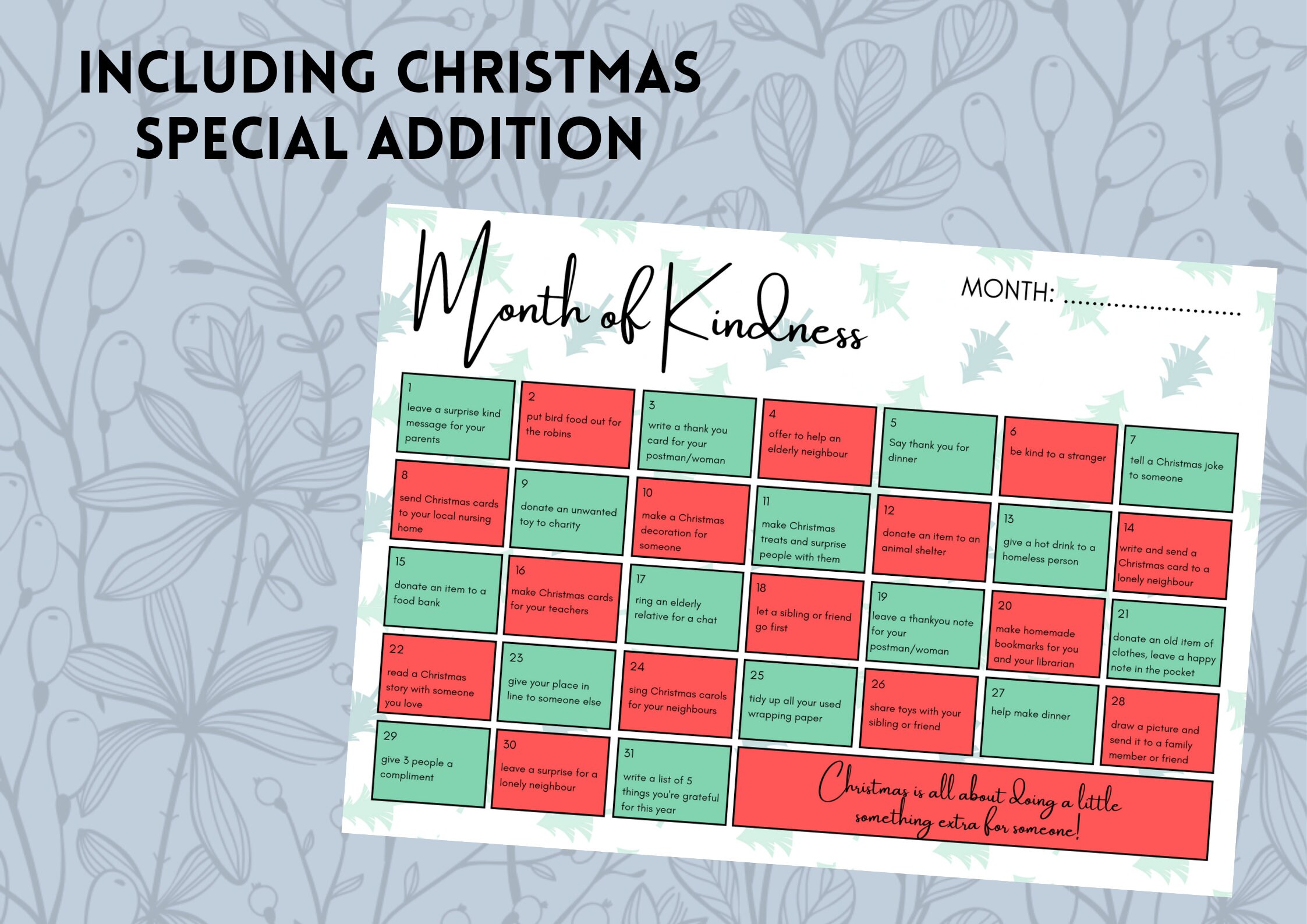 Printable Kindness Calendar Bundle Act of Kindness, Monthly Calendar ...