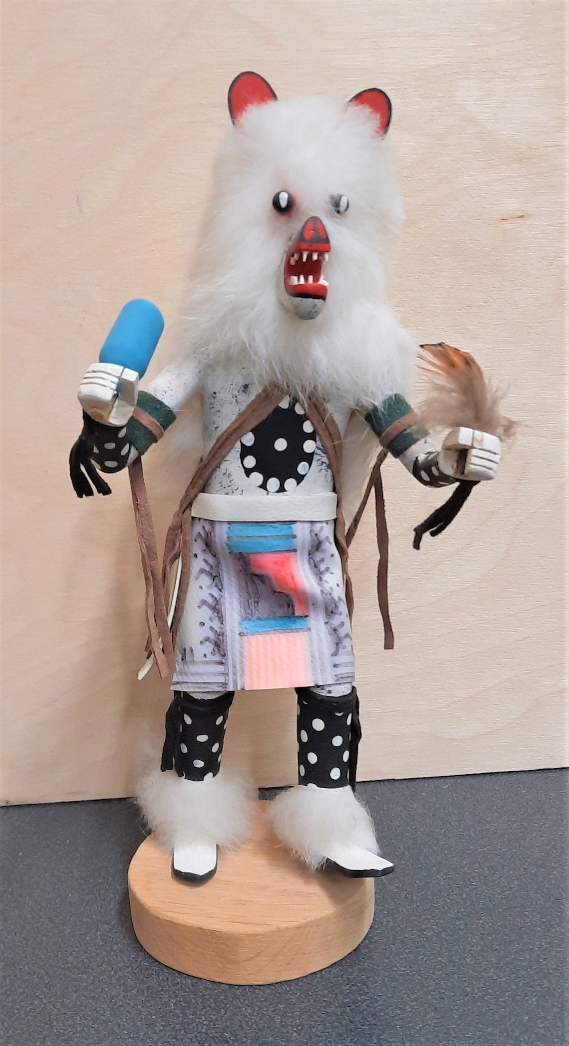 11 White Bear Kachina Doll by K. Largo circa 1990's Etsy