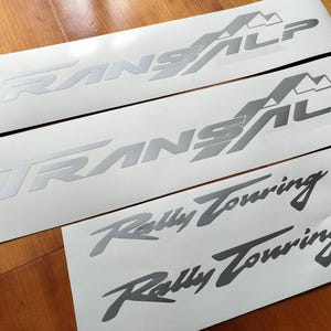 Décalcomanies Transalp 650/600 - Pour rallye-tourisme - Moto - Vélo - Kit d&#39;autocollants