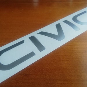 Civic 3G Rear Decal - Fits Civic 83-87 - 3rd Generation Si - Sticker