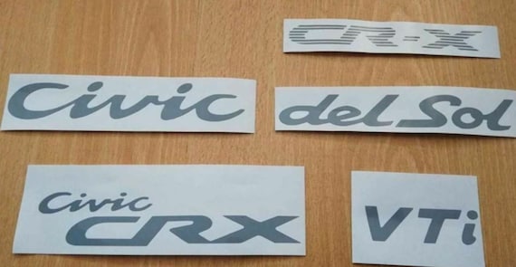 Civic CRX Delsol Vti - Stickers Decal Kit - Fits Del Sol - D