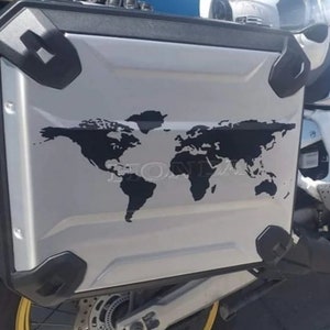 Calcomanías Mapa del Mundo - Transalp - Rally Touring - Africa Twin - Moto - Kit de Pegatinas