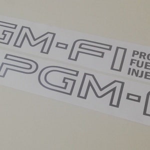 Civic CRX stickers door - Fits CRX Civic - JDM - dohc pgmfi Emblem