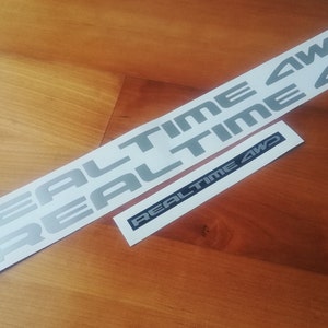 Realtime 4WD AWD Side Decals - Fits Civic Ek Eg Ef Cr-v All Wheel Drive - Reproduction Side Stickers
