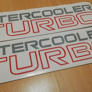 Side Decals Intercooler Turbo Pajero MK1 - Fits Mitsubishi -Reproduction Sticker Montero