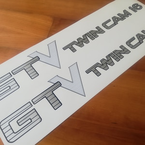 AE86 Corolla GTV Door Side Decals - Fits Trueno Twin Cam 16 - Sticker Reproduction