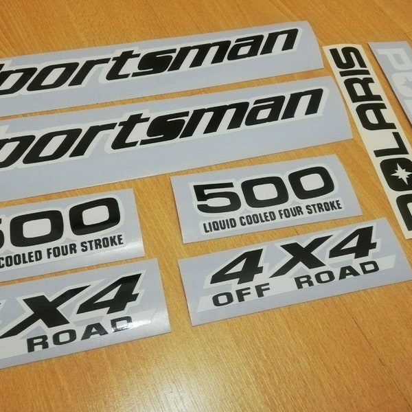 Sportsman Sticker Fits Polaris 500 4x4 - ATV - Reproduction Decals Kit (White)