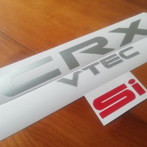 CRX - Ed / Ef / Ee - &quot;CRX Vtec&quot; + &quot;Si&quot; Decal - Fits 88-91 Civic CRX