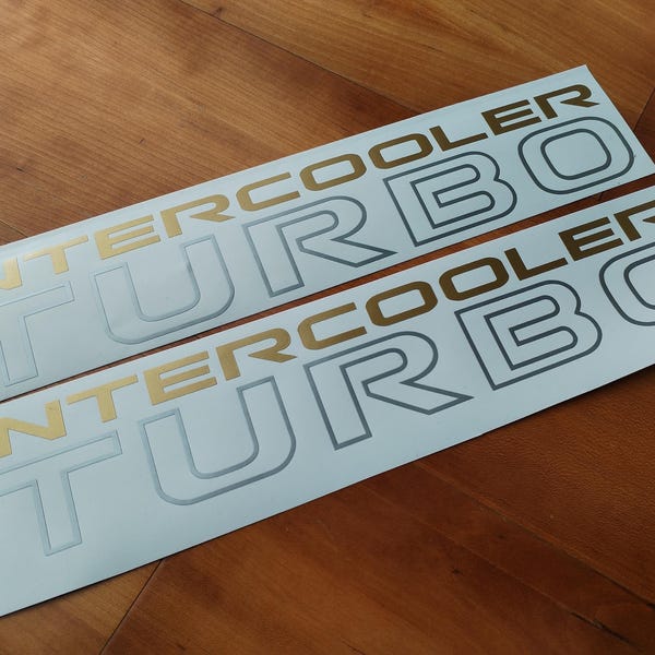 MK1 Pajero Side Decals OEM Look (Gold) - Fits Mitsubishi Intercooler Turbo -Reproduction Sticker Montero