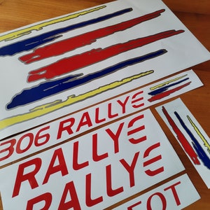 306 Rallye - Fits Peugeot - Reproduction Decal / Sticker Kit