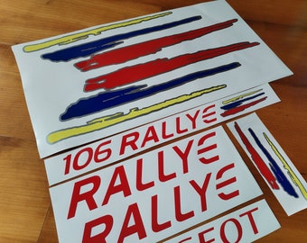 106 Rallye S2 - Fits Peugeot - Reproduction Decal Sticker Kit
