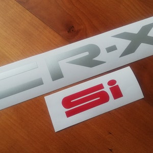 CRX - ee / ef / ee - 「CR-X」+「Si」デカール - 88-91 シビック CRX リアに適合