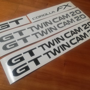 Corolla FX GT Twin Cam 20 - Reproduction Decals / Stickers