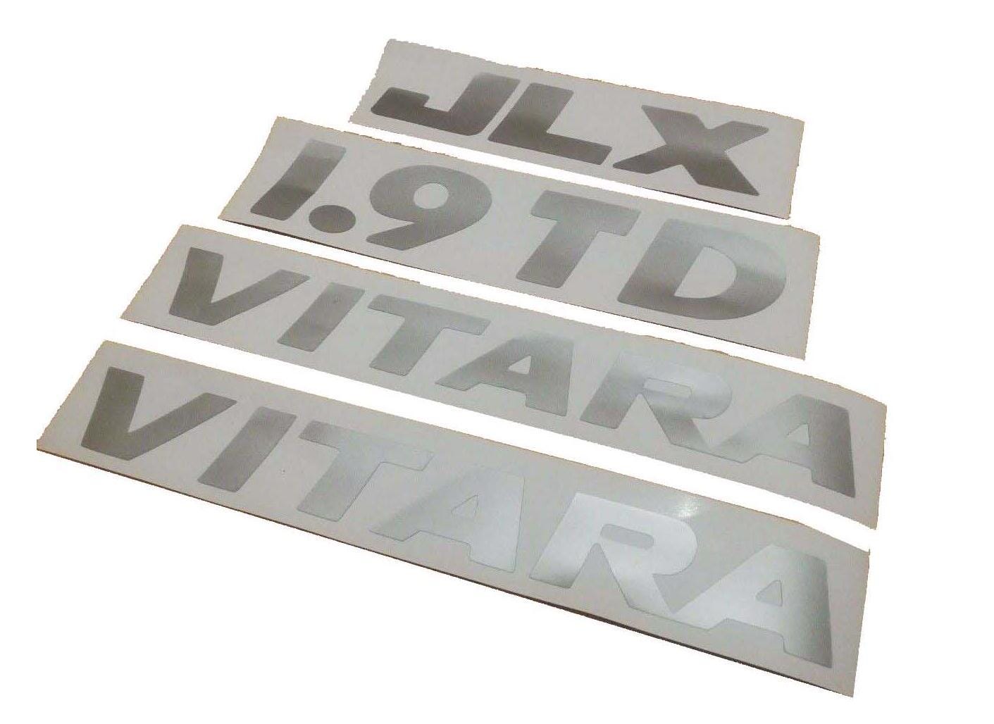 Vintage Gray Suzuki Samurai Emblems And Decals (Made In Colombia, Unbranded)