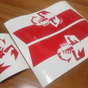 Stripe Fender Wing + Rear Scorpion - Fits Fiat 500 Abarth Punto - Sticker