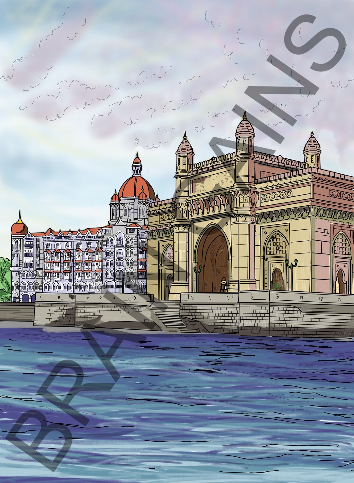 Mumbai India Coloring Page Digital Download Printable (cities) - Etsy