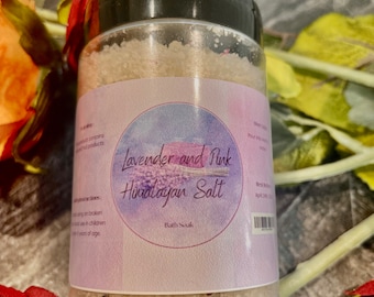 Lavender and Pink Himalayan Salt Bath Soak