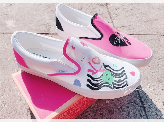 Vans slip ons kids Pink deals