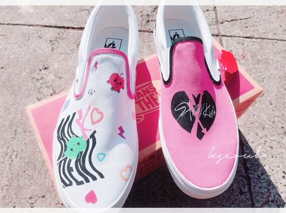 stray kids maxident inspired vans slip ons