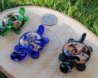 Blown Glass Pendant Necklace - Heady Glass Pendant - Trippy Jewelry - Borosilicate Flower Pendant - Trippy Pendant - Boro Glass Pendant