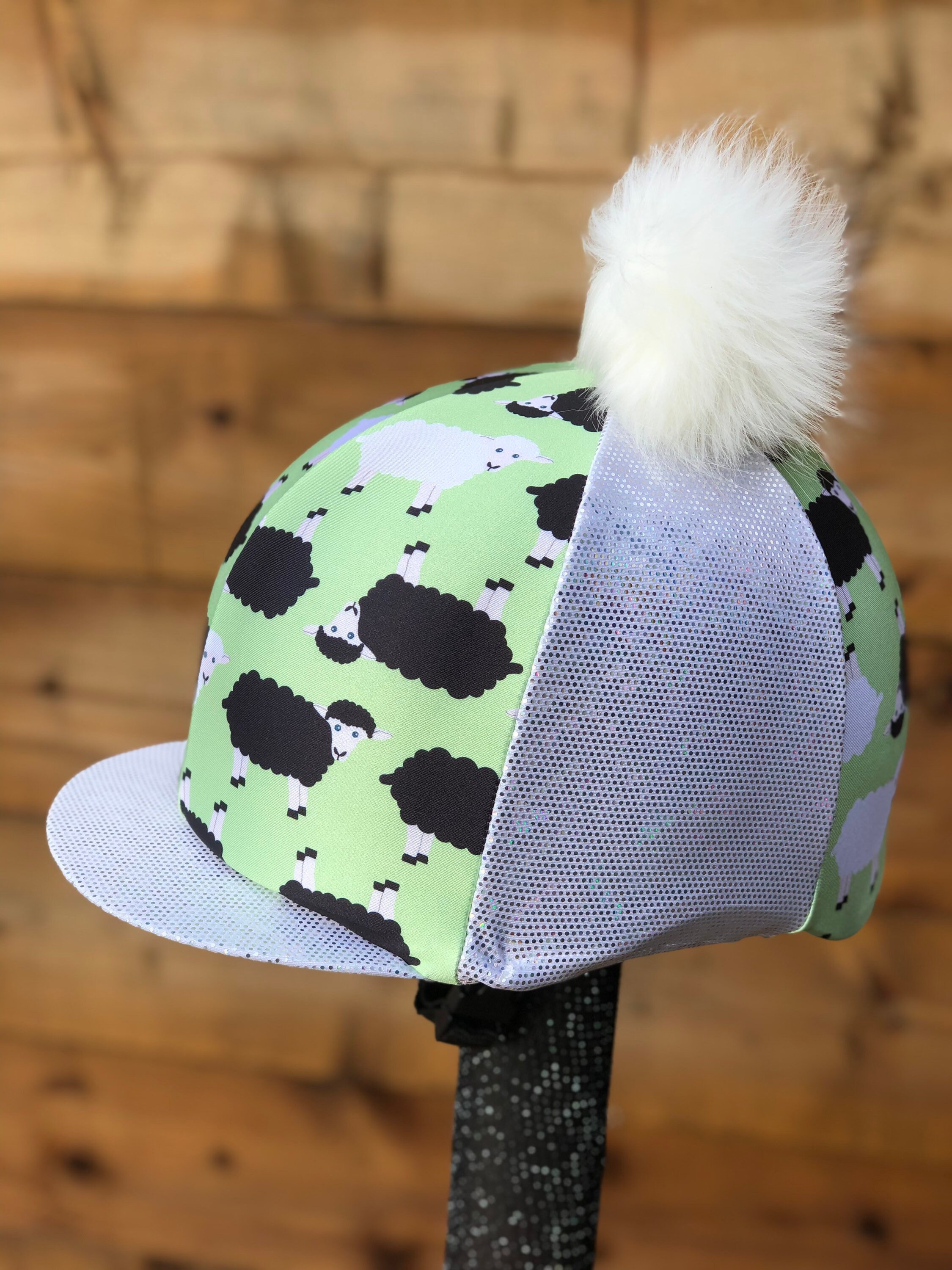 Horse Riding Hat Silk Sheep Sparkly 