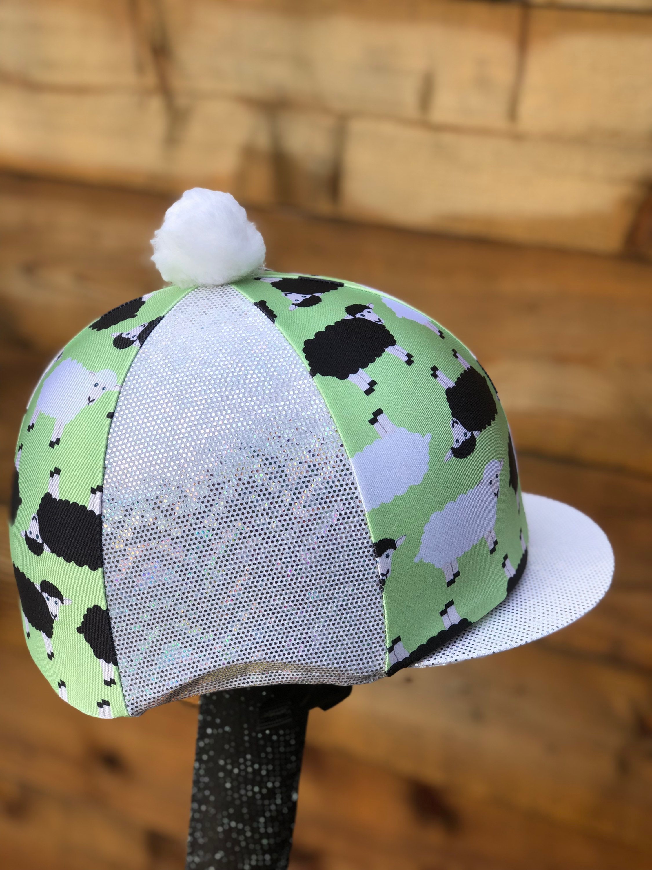 Horse Riding Hat Silk Sheep Sparkly 