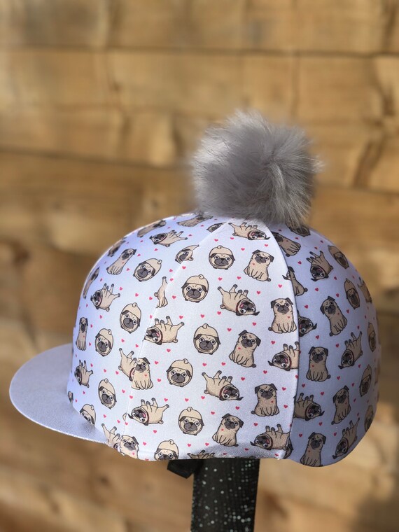 Horse Riding Hat Silk Pug / Bull Dog 