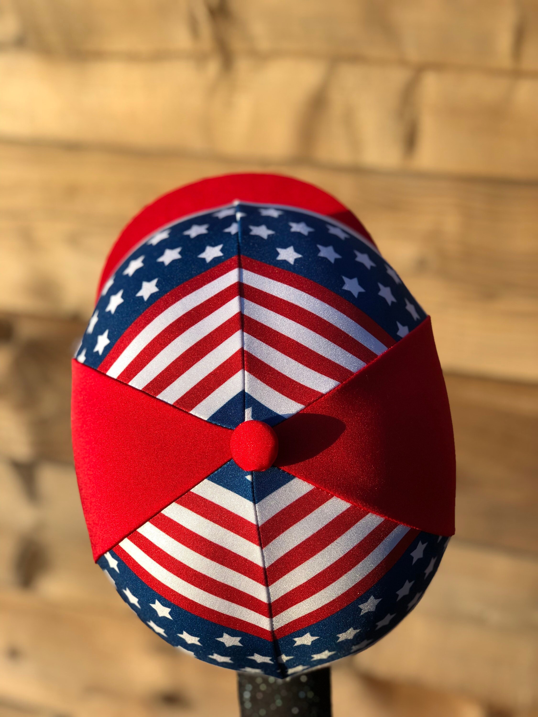 Horse Riding Hat Silk Skull Cap American Flag Stars and Stripes Etsy