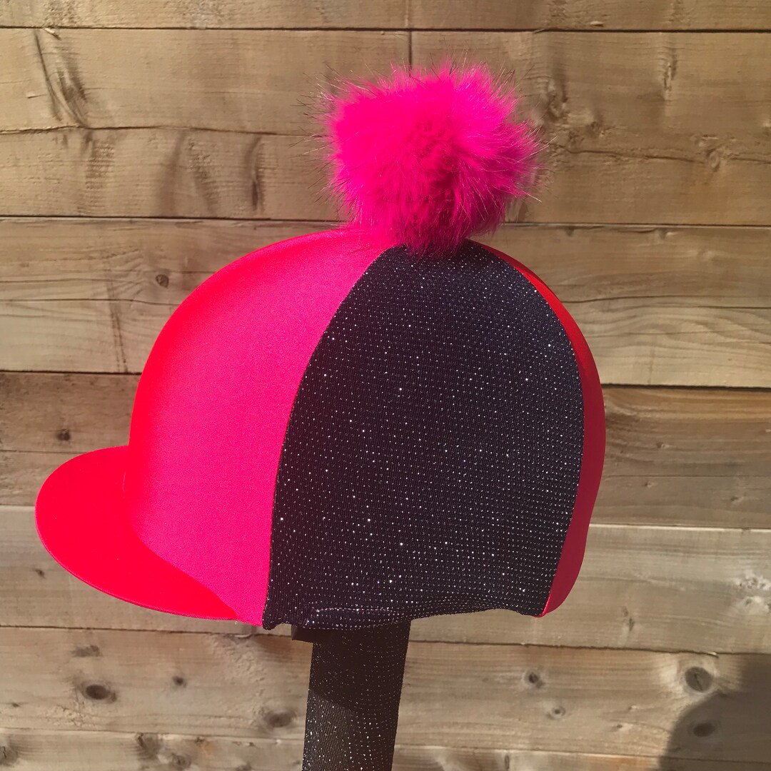 Pink & Navy Glitz Horse Riding Hat Silk - Etsy