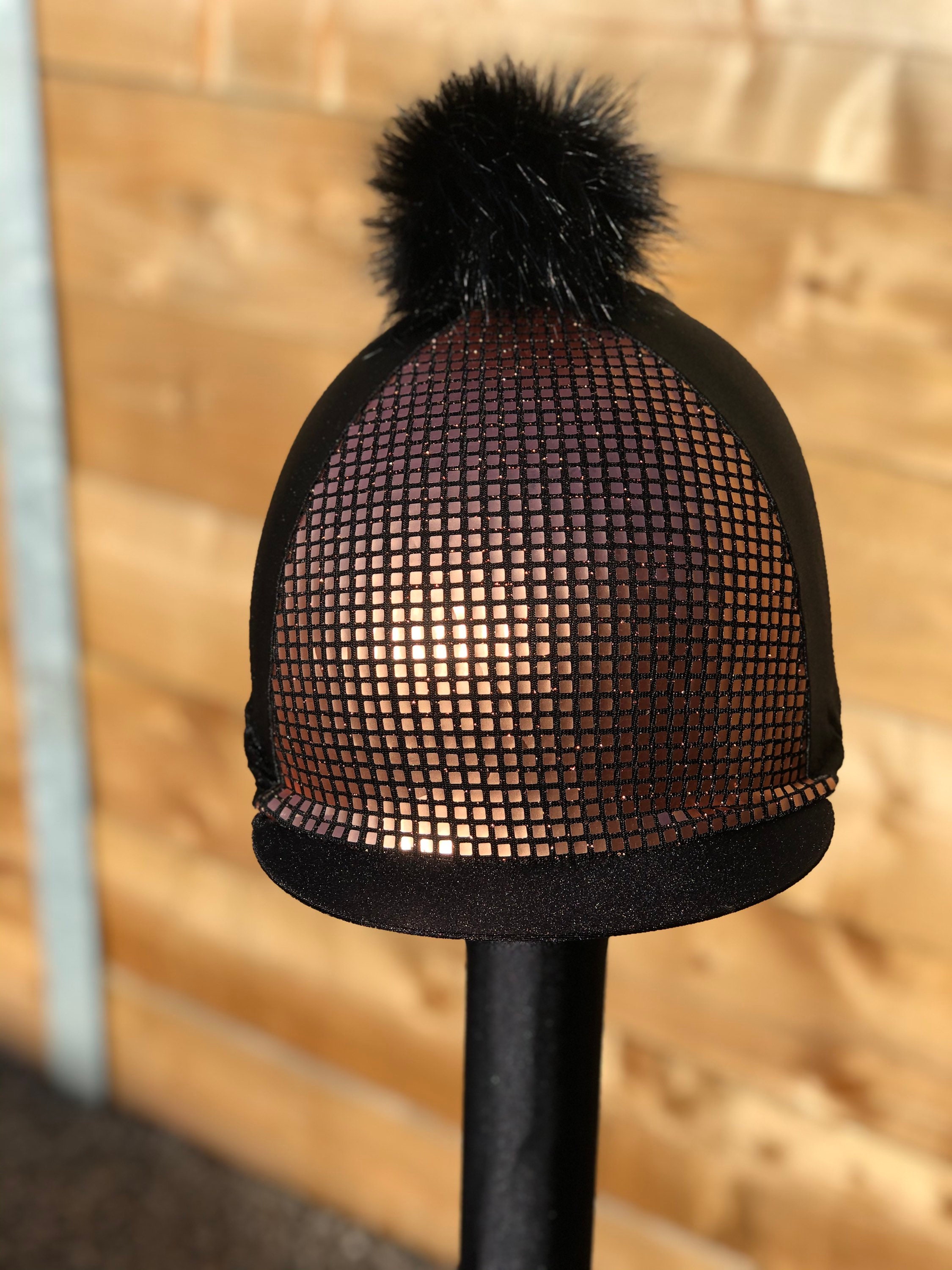 Horse Riding Helmet Hat Silk Bronze 