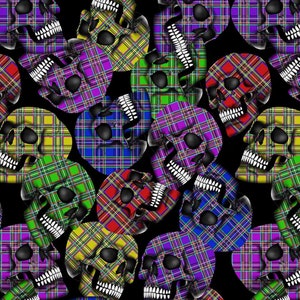 Horse Riding helmet hat silk cover Rainbow Tartan skull prints . Skull cap or pocket peak available.