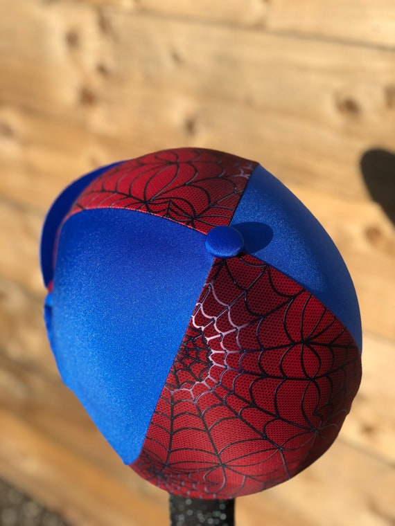 Riding Helmet Hat Silk Cover Spider Man 
