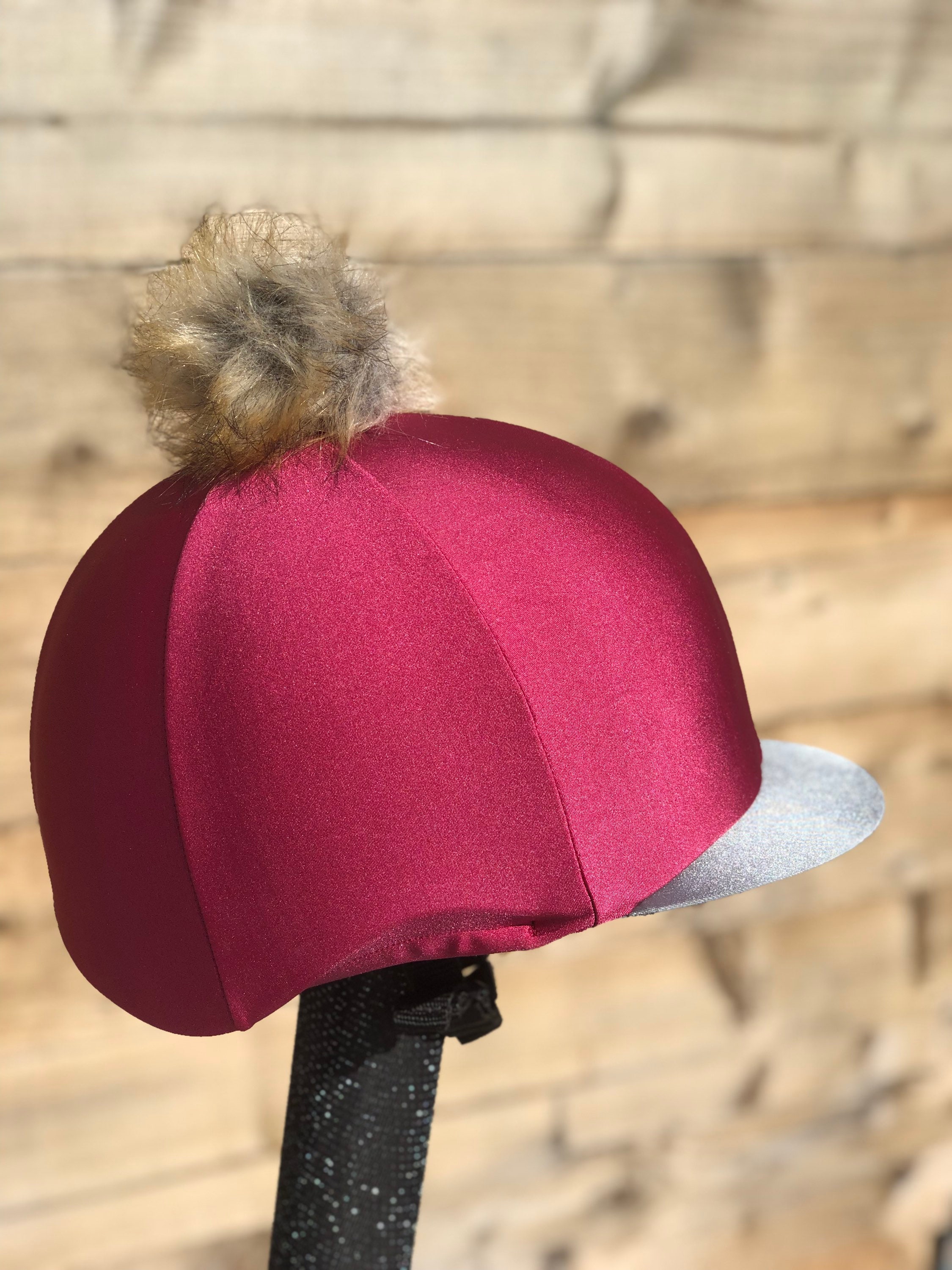 Horse Riding Hat Silk Cover French Rose. Pom Skull Cap or Etsy