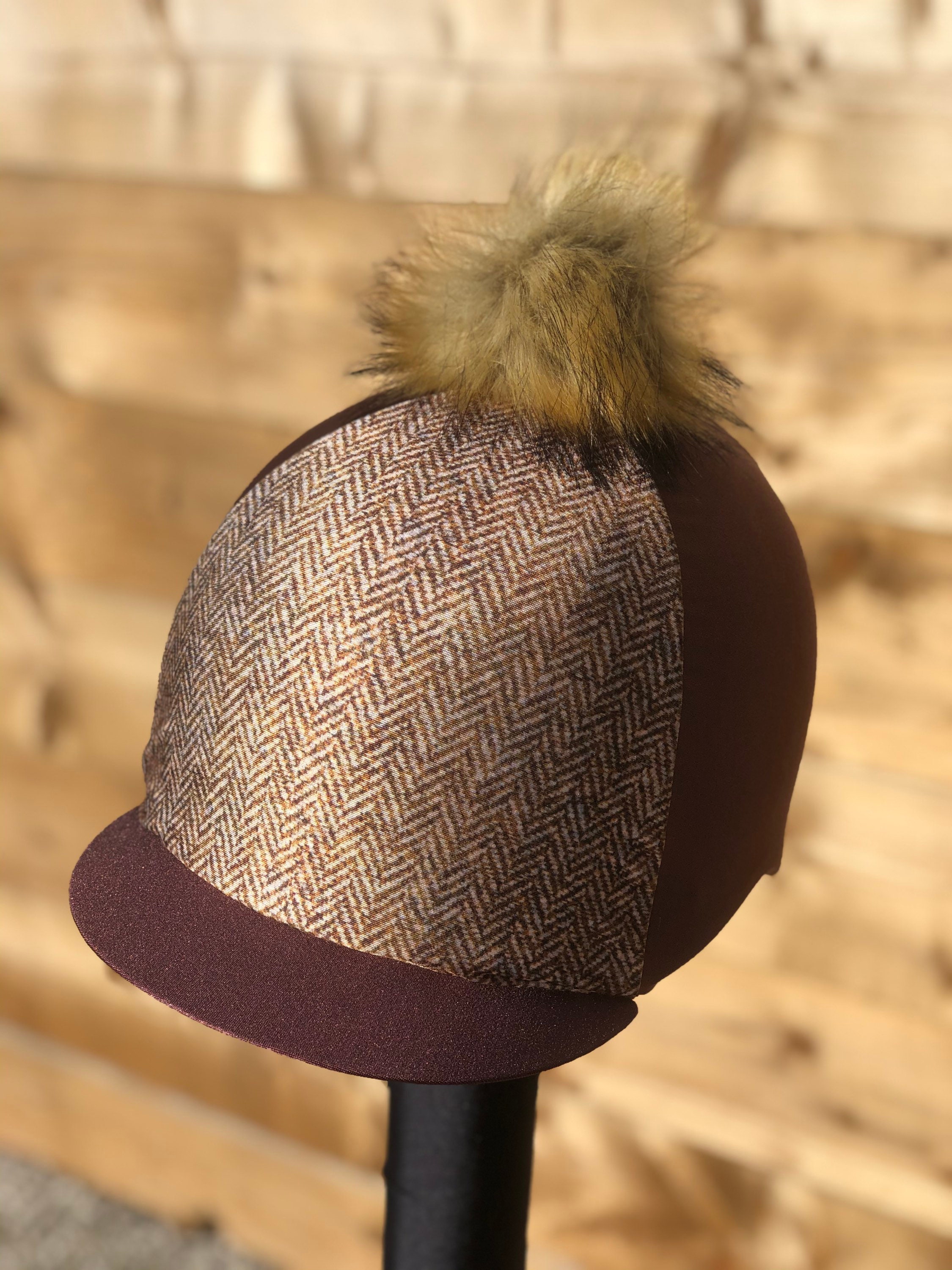 Kokin New York Brown Wool Hat Hunt Cap Jockey Club Banded Equestrian Riding Gear Horse Country Carrot - Meadowbrook Hunt Cap - Saddlery Gifts  main image 4