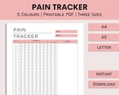 Pain Tracker Printable | Daily Chronic Pain Log | Wellness Planner | Monthly Pain Severity Track | Health Journal | PDF | A4 | A5 | Letter