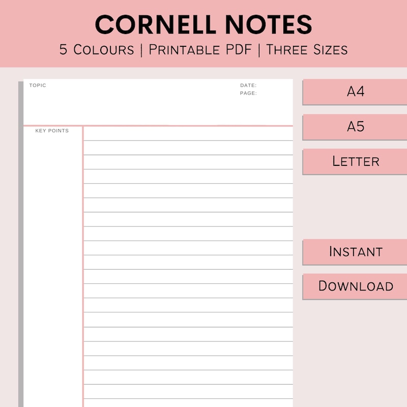 Notebook System Note Taking Etsy
