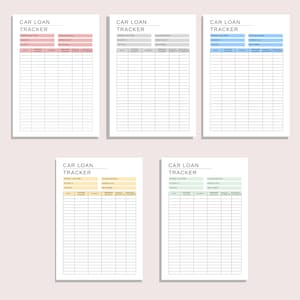 Car Loan Payment Tracker | Auto Debt Payoff Tracker | Printable Debt ...