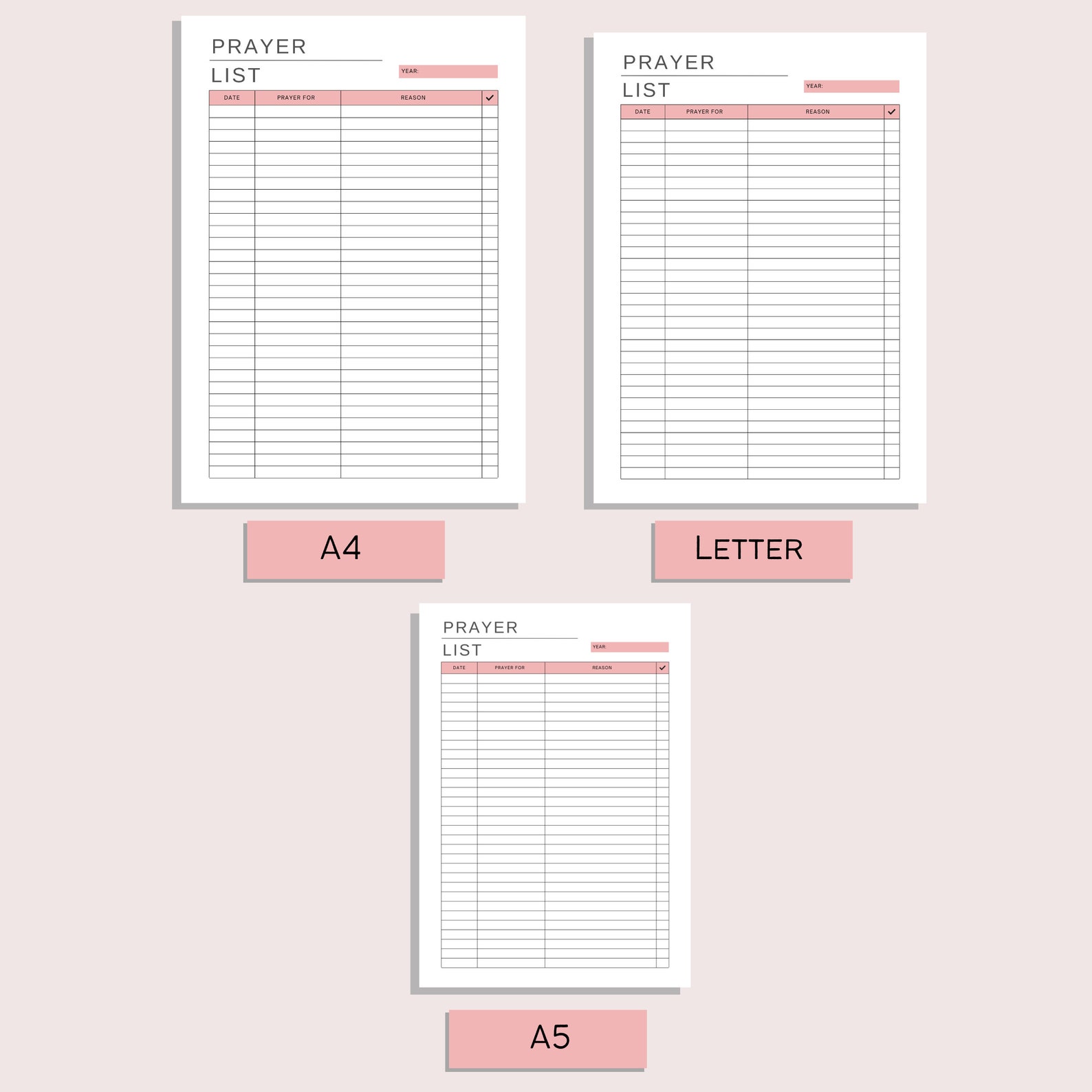 Prayer Chart.pdf Prayer List Sheet | Printable Faith Planner | Prayer Journal ...