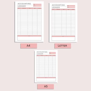 Printable Accounting Ledger | Bookkeeping Template | Small Business ...