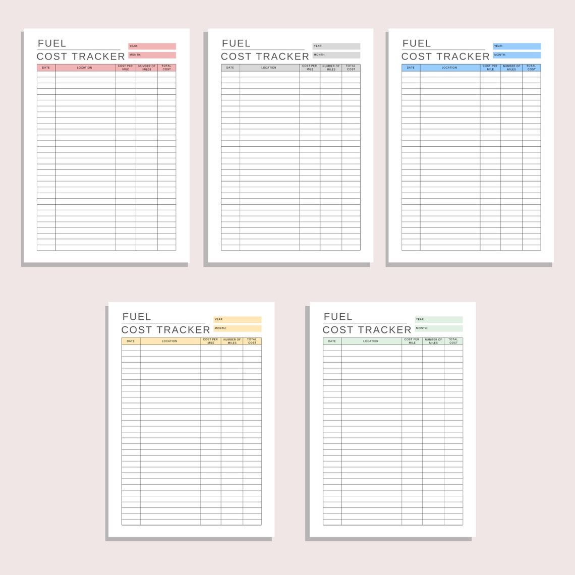 Fuel Cost Tracker Fuel Expense Log Mileage Tracker Printable Cost Per fuel-cost-tracker-fuel-expense-log-mileage-tracker-printable-cost-per