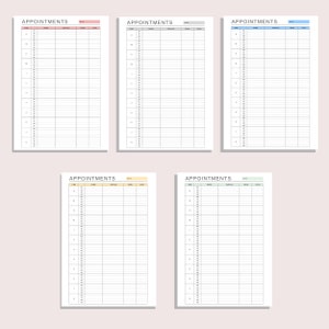 15 Minute Interval Appointment Book Printable Appointment Tracker Daily Schedule Business Resources Printable PDF A4 A5 Letter image 3