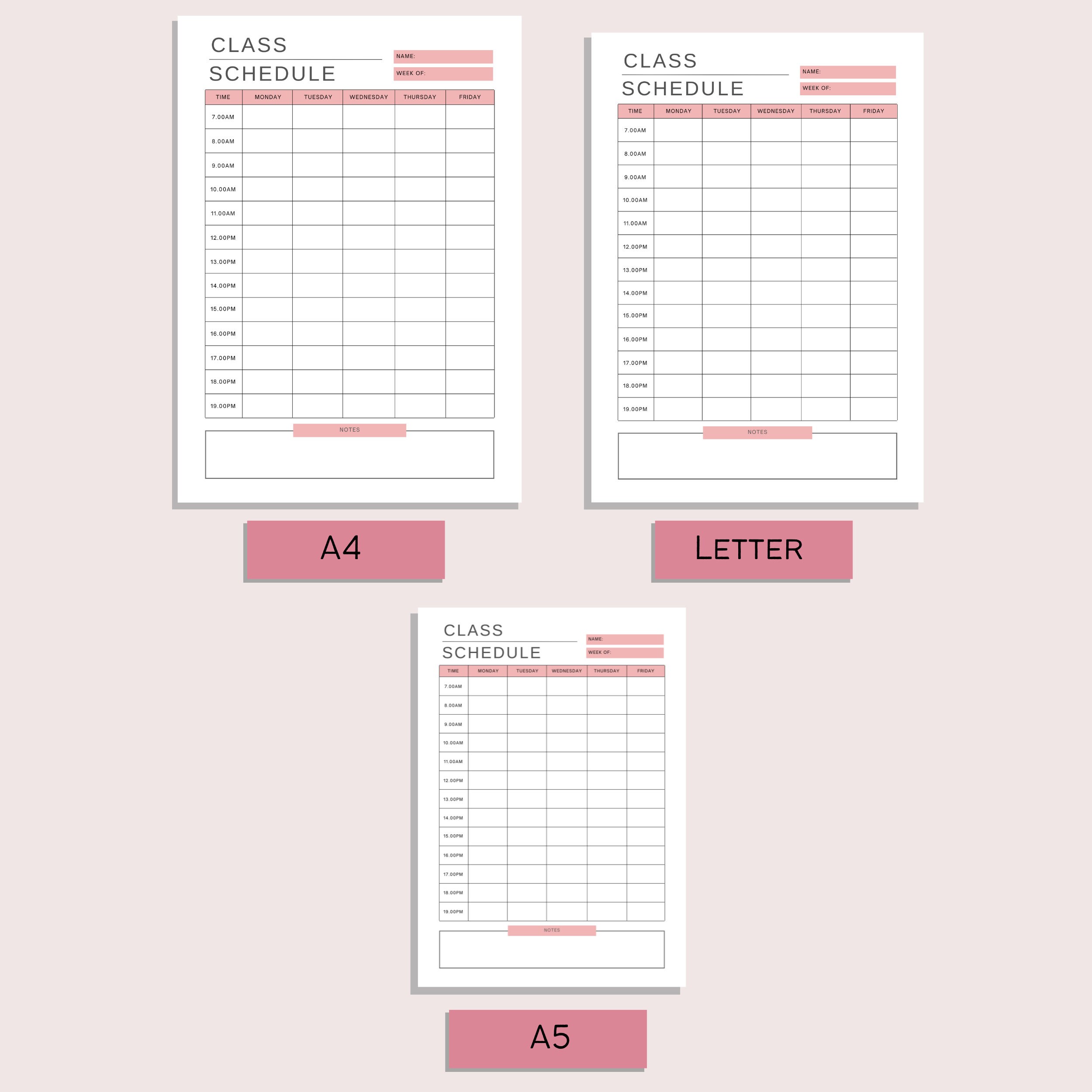Student Planner Pack, Printable Study Plan, University Student ...