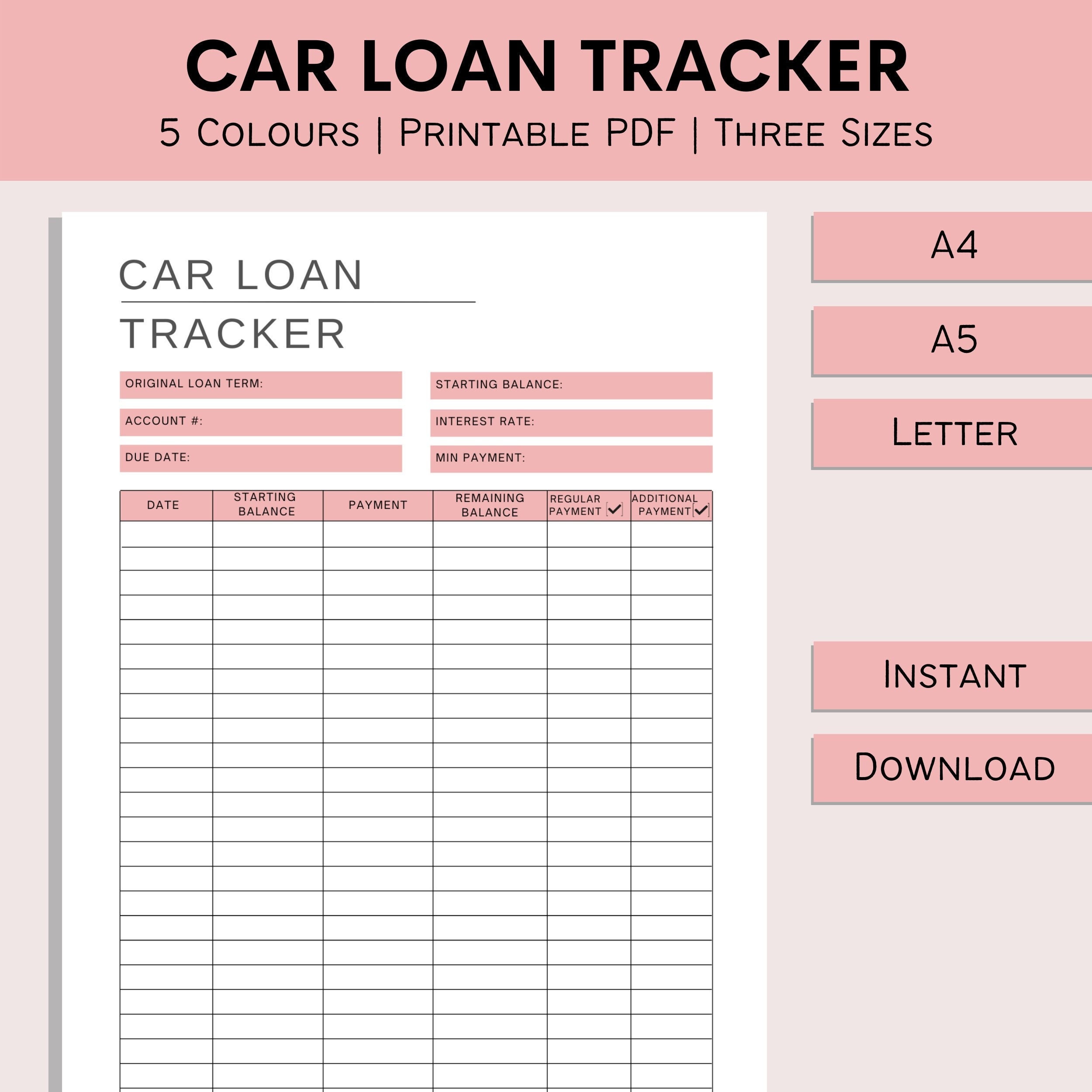 car-loan-payment-tracker-auto-debt-payoff-tracker-etsy